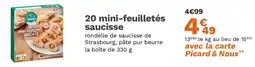 Picard 20 mini-feuilletés saucisse offre