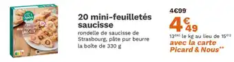 20 mini-feuilletés saucisse