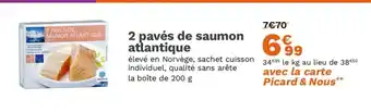 2 pavés de saumon atlantique