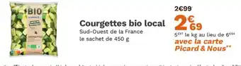 Picard Courgettes bio local offre