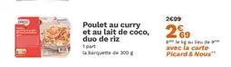 Picard Poulet au curry et au lait de coco, duo de riz offre