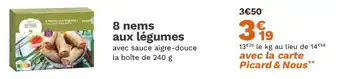 Picard 8 nems aux légumes offre