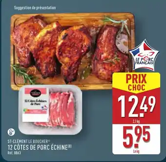 12 côtes de porc échine