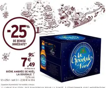 BIÈRE AMBRÉE DE NOËL LA GOUDALE