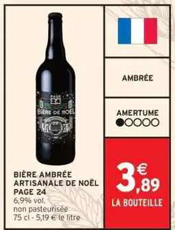 Intermarché BIÈRE AMBRÉE ARTISANALE DE NOËL PAGE 24 offre