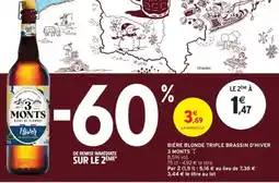 Intermarché BIÈRE BLONDE TRIPLE BRASSIN D'HIVER 3 MONTS offre