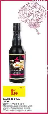 Intermarché SAUCE DE SOJA CHIAKI offre