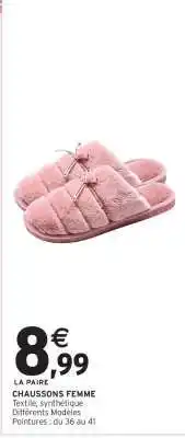 Intermarché Hyper Chaussons Femme offre