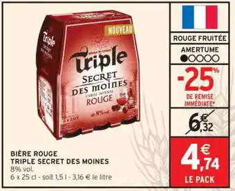 Intermarché Bière Rouge Triple Secret Des Moines offre