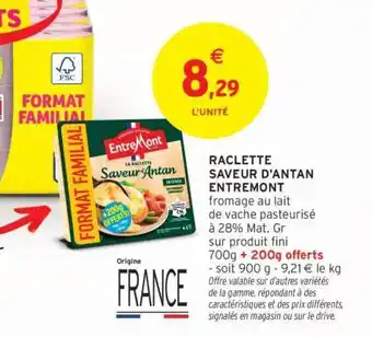 Raclette Saveur d'Antan Entremont