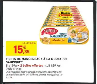 Intermarché Filets De Maquereaux À La Moutarde Saupiquet offre