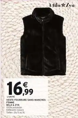 Veste Fourrure Sans Manches Femme