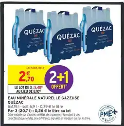 Intermarché Eau Minerale Naturelle Gazeuse Quezac offre