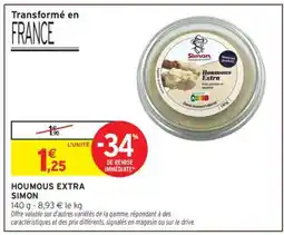 Intermarché HOUMOUS EXTRA SIMON offre