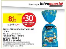 Intermarché PAPILLOTES CHOCOLAT AU LAIT IVORIA offre