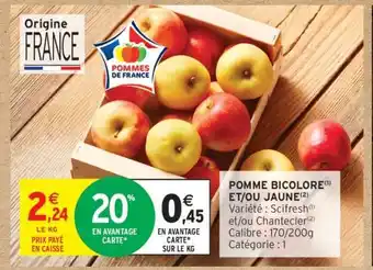 Intermarché Pomme bicolore et/ou jaune offre