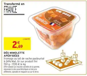 Intermarché Dés Mimolette Apér'idées offre