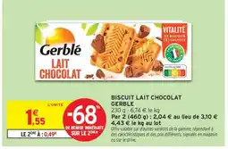 Intermarché BISCUIT LAIT CHOCOLAT GERBLE offre