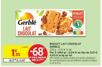 Intermarché BISCUIT LAIT CHOCOLAT GERBLE offre
