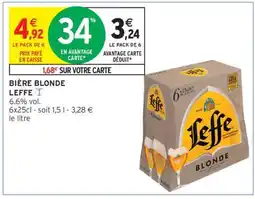 Intermarché Bière Blonde Leffe offre