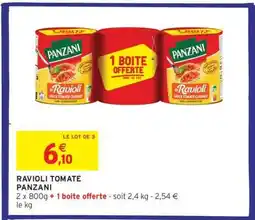 Intermarché RAVIOLI TOMATE PANZANI offre