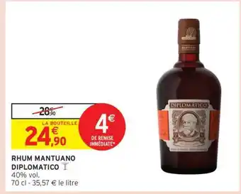 Intermarché Rhum Mantuano Diplomatico offre