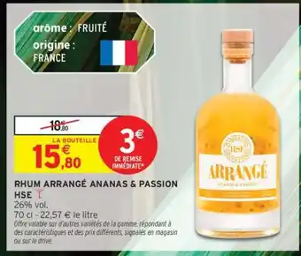Intermarché RHUM ARRANGÉ ANANAS & PASSION HSE offre
