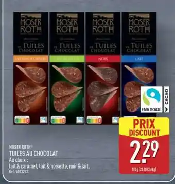 ALDI MOSER ROTH TUILES AU CHOCOLAT offre