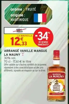 Intermarché ARRANGÉ VANILLE MANGUE LA MAUNY offre