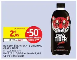 Intermarché BOISSON ÉNERGISANTE ORIGINAL CRAZY TIGER offre
