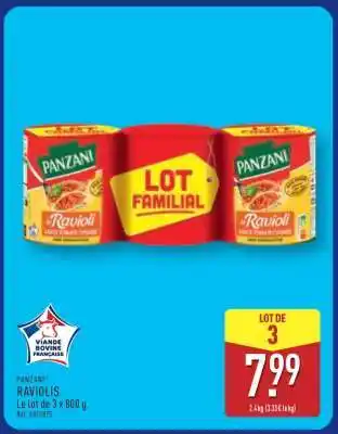 ALDI PANZANI RAVIOLIS offre