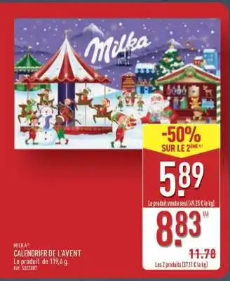 ALDI Milka Calendrier de l'Avent offre