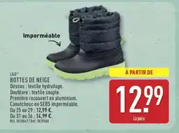ALDI BOTTES DE NEIGE offre