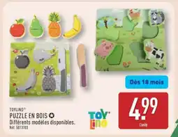 ALDI TOYLINO PUZZLE EN BOIS offre