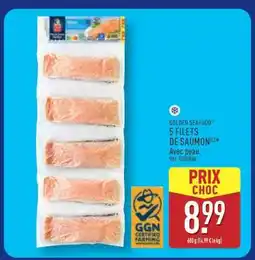 ALDI GOLDEN SEAFOOD 5 FILETS DE SAUMON offre