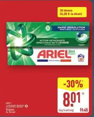 ALDI ARIEL LESSIVE DOSE Original offre