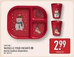 ALDI CROFTON VAISSELLE POUR ENFANTS offre