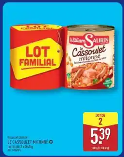 ALDI WILLIAM SAURIN Le Cassoulet mitonné offre