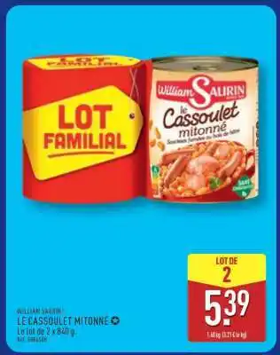 ALDI WILLIAM SAURIN Le Cassoulet mitonné offre