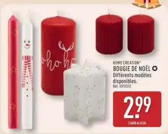 ALDI HOME CREATION BOUGIE DE NOËL offre