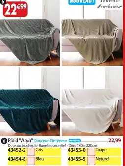 Maximo Plaid "arya" douceur d'intérieur offre