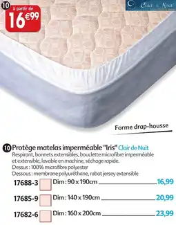 Maximo Protège matelas imperméable iris clair de nuit offre