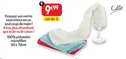 Maximo 3 torchons microfibre spécial verre offre