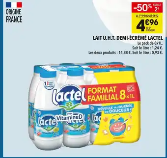 Supeco LACTEL Lait U.H.T. Demi-Écrémé offre