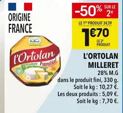 Supeco Milleret L'Ortolan Familial offre