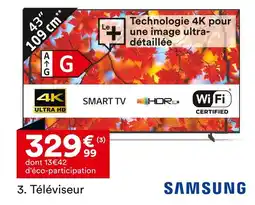 BUT SAMSUNG Téléviseur samsung 43u7025f offre