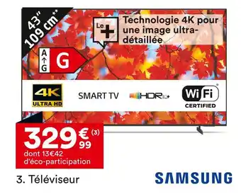 BUT SAMSUNG Téléviseur samsung 43u7025f offre