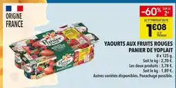 Supeco Yoplait Yaourts aux fruits rouges Panier offre