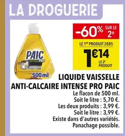 Supeco PAIC Liquide Vaisselle Anti-Calcaire offre
