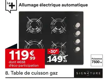 BUT SIGNATURE Table de cuisson gaz offre